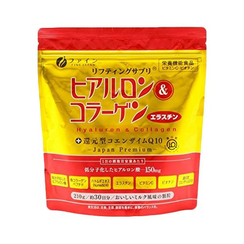 ヒアルロン＆コラーゲン+還元型コエンザイムＱ１０袋タイプ　210g　【ファイン】1