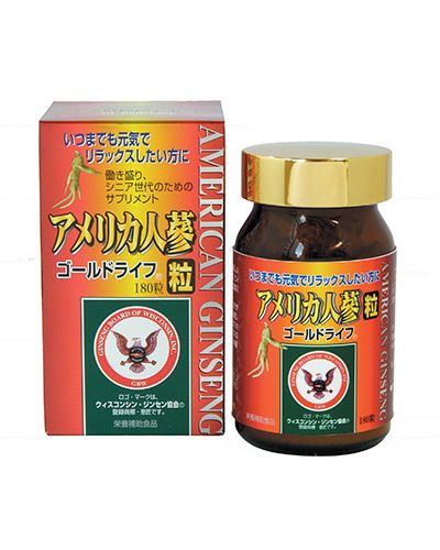 アメリカ人参粒 ゴールドライフ　180粒　【皇漢薬品研究所】1