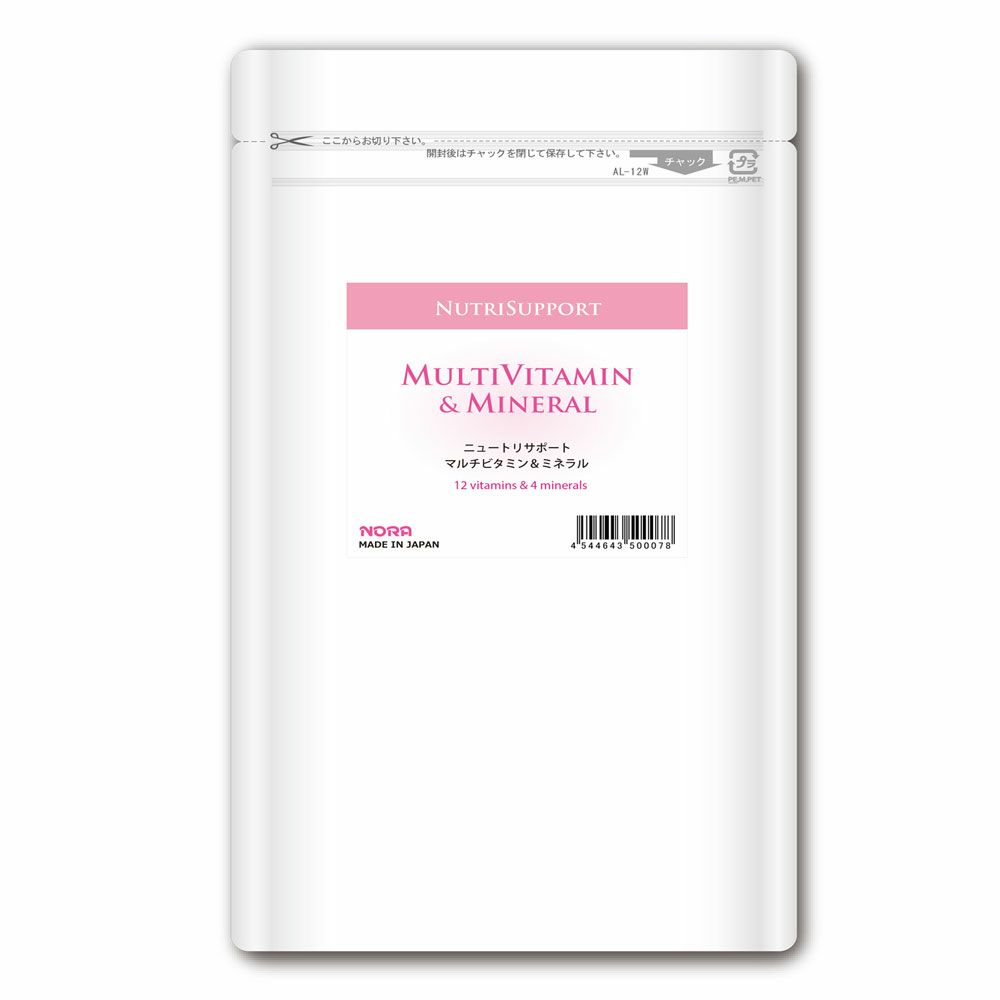 ニュートリサポート　マルチビタミン＆ミネラル　180カプセル 【ノラ・コーポレーション】1
