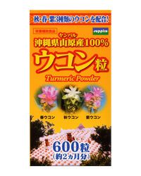 沖縄県山原産100％ウコン粒　600粒　【サプリックス】1