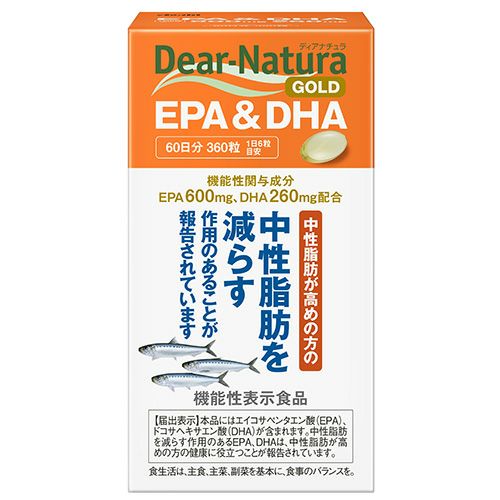 ディアナチュラゴールド　EPA＆DHA　60日分　360粒[機能性表示食品] 【アサヒグループ食品】1