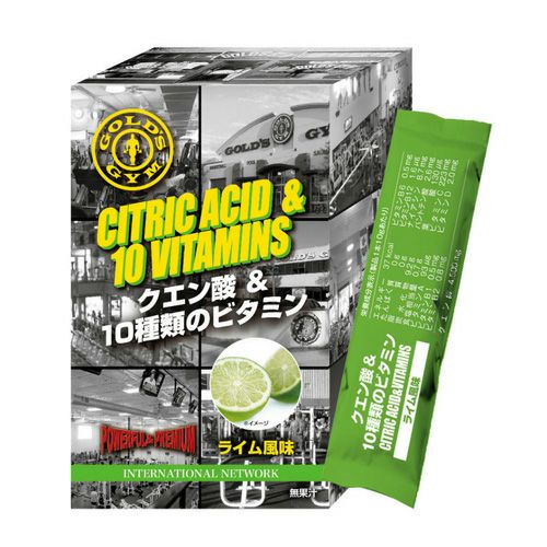 ゴールドジム　クエン酸パウダー　ライム風味　10g×14本 【THINKフィットネス】1