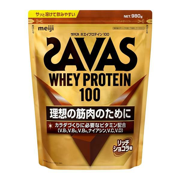 ザバス(SAVAS)　ホエイプロテイン100　リッチショコラ　50食分　1050g　【明治】1