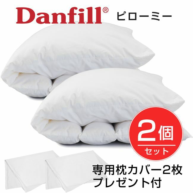 Danfill　ダンフィル　ピローミー　65cm×45cm　JPA013　2個セット　専用カバーAKF17　2枚プレゼント付き　【ダンフィル】1