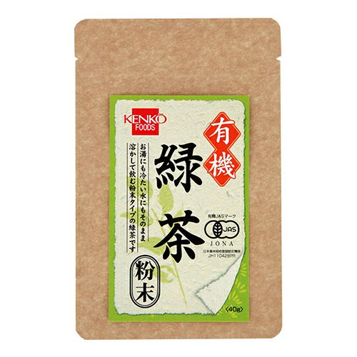 有機緑茶　粉末　40g　【健康フーズ】1