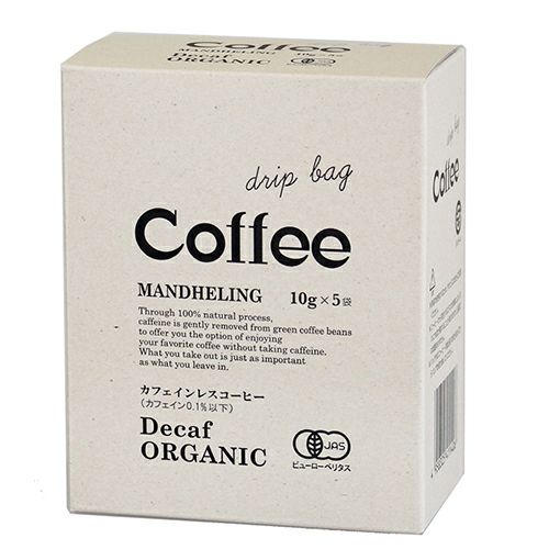 有機カフェインレスコーヒー　デカフェ　10g×5袋　【むそう商事】1