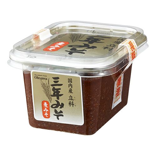 オーサワの国内産立科三年みそ　麦　300g　【オーサワジャパン】1