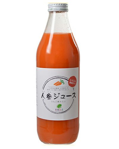 有機生活の人参ジュース　りんご果汁入り　1000ml　【イー有機生活】1