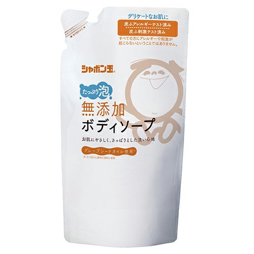 シャボン玉　無添加ボディーソープ　たっぷり泡　つめかえ用　470ml　【シャボン玉石けん】1