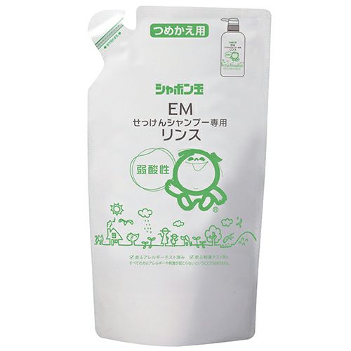 ＥＭせっけんシャンプー専用リンス　つめかえ用　420ml　【シャボン玉石けん】1