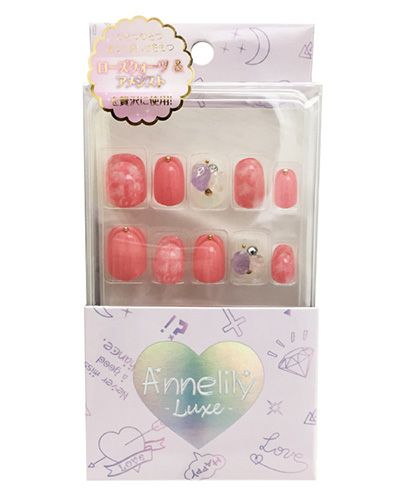 Annelily　(アンリリー)　リュクス　ANX-002　ネイルチップ16枚入り＋粘着グミ　【ウイングビート】1