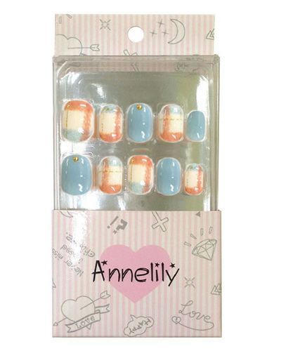 Annelily　(アンリリー)　AN-050　ネイルチップ16枚入り＋粘着グミ　【ウイングビート】1