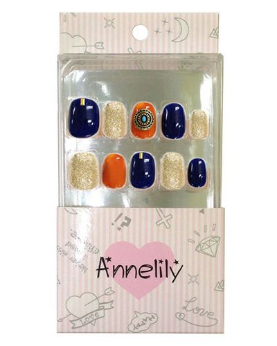 Annelily アンリリー An 051 ネイルチップ16枚入り 粘着グミ ウイングビート ヘルシーグッド