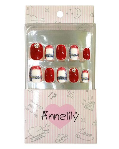Annelily　(アンリリー)　AN-053　ネイルチップ16枚入り＋粘着グミ　【ウイングビート】1