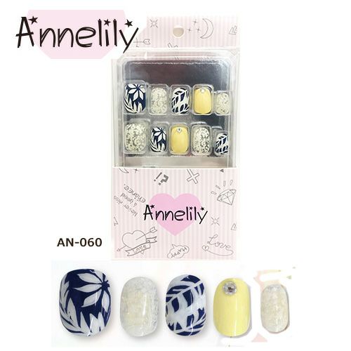 Annelily　(アンリリー)　AN-060　ネイルチップ16枚入り＋粘着グミ　【ウイングビート】1