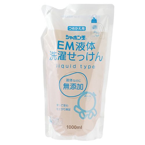 ＥＭ液体洗濯せっけん　つめかえ用　1000ml　【シャボン玉石けん】1