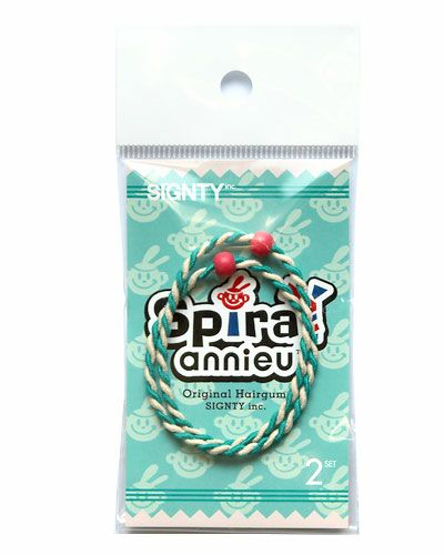 スパイラル　アンニュ　ヘアゴム　バニラミント　2本入り 【サインティ】1