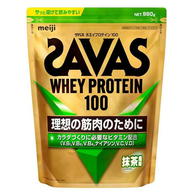 ザバス(SAVAS)　ホエイプロテイン100　抹茶風味　50食分　【明治】1