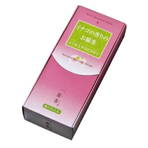 一期香　煙控　イチゴの香りのお線香　短寸バラ　品番490　【梅栄堂】1