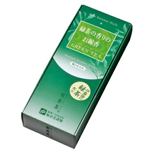 煎香茶　煙控　緑茶の香りのお線香　短寸バラ　品番290　【梅栄堂】1