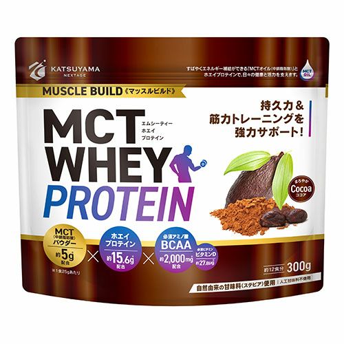 MCTホエイプロテイン　マッスルビルド　ココア　300g 【勝山ネクステージ】1