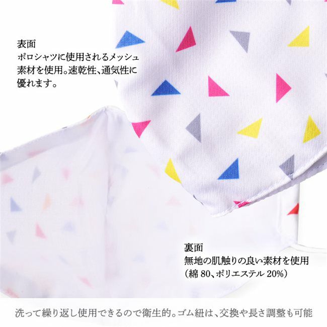 [訳ありアウトレット品]　グースマスク　洗える立体デザインマスク　2層構造　トライアングル　1枚　※当店在庫限り3