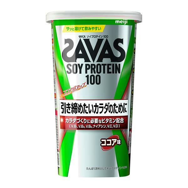 ザバス(SAVAS)　ソイプロテイン100　ココア味　11食分　231g　【明治】1
