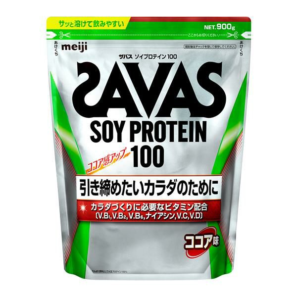 ザバス(SAVAS)　ソイプロテイン100　ココア味　45食分　945g　【明治】1