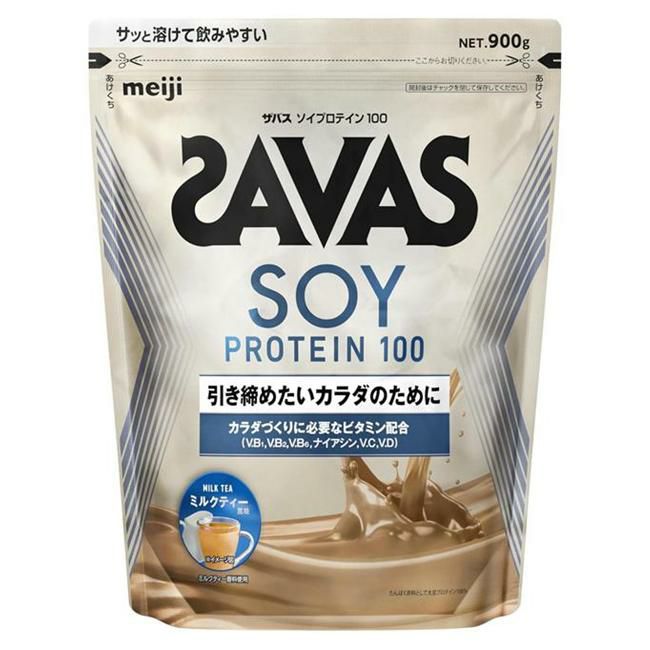 ザバス(SAVAS)　ソイプロテイン100　ミルクティー風味　45食分　945g　【明治】1