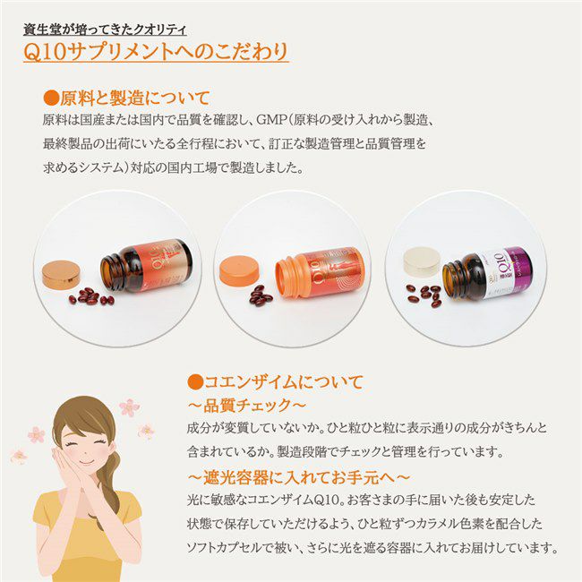 資生堂　コエンザイムＱ10サプリメントへのこだわり