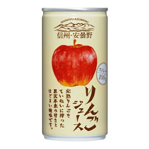 信州・安曇野　りんごジュース　190g　【ゴールドパック】1