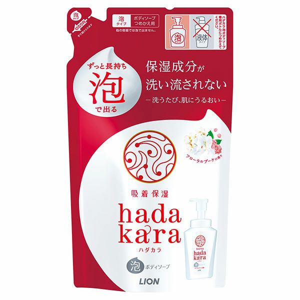 ライオン　hadakara　泡ボディソープ　フローラルブーケの香り　詰替用　440ml1