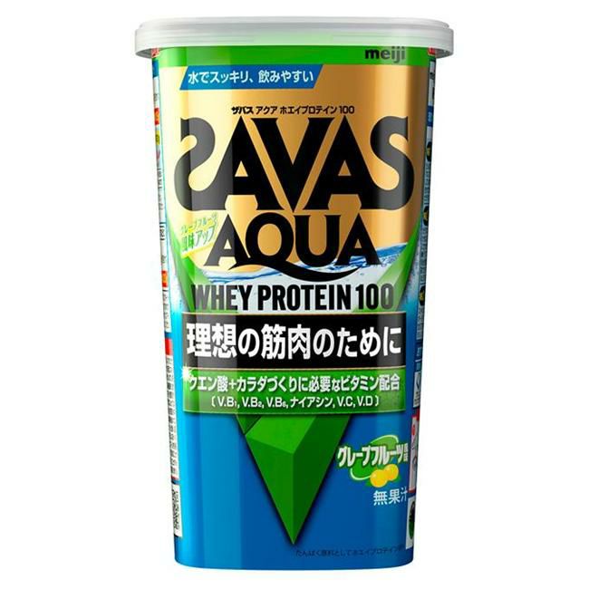 ザバス(SAVAS)　アクアホエイプロテイン100　グレープフルーツ風味　294g (14食分) 【明治】1