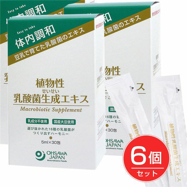 オーサワ植物性乳酸菌生成エキス　5ml×30包×6個セット