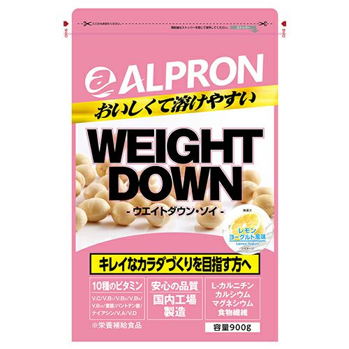 アルプロン　ソイプロテイン　ウエイトダウン　レモンヨーグルト風味　900g　【アルプロン】1