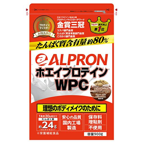 アルプロン ホエイプロテイン WPC チョコチップミルクココア風味 900g