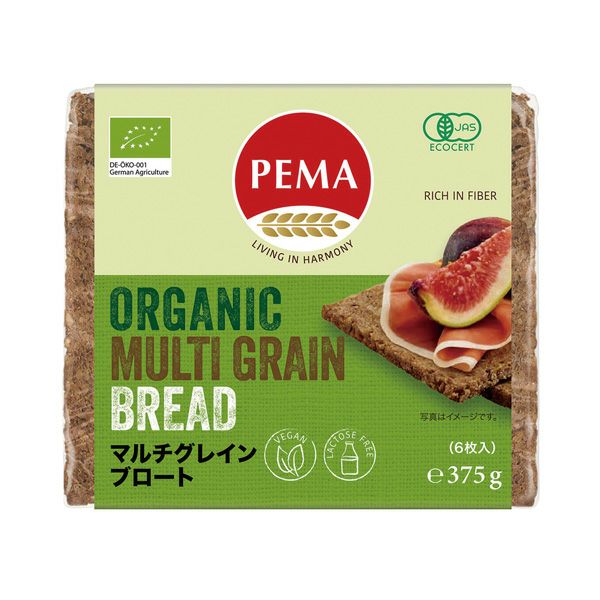 ミトク　PEMA　有機全粒ライ麦パン(マルチグレインブロート)　6枚 【ミトク】1