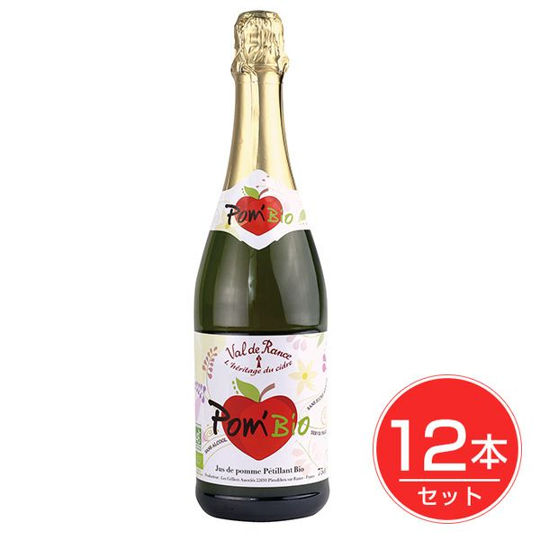 スパークリング ヴァル ド ランス ポムビオ ノンアルコール　750ml×12本セット 【ルブルターニュ】1