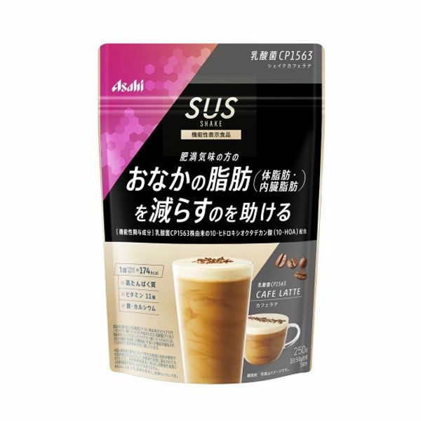 SUS乳酸菌CP1563シェイク　カフェラテ　250g [機能性表示食品] 【アサヒグループ食品】1