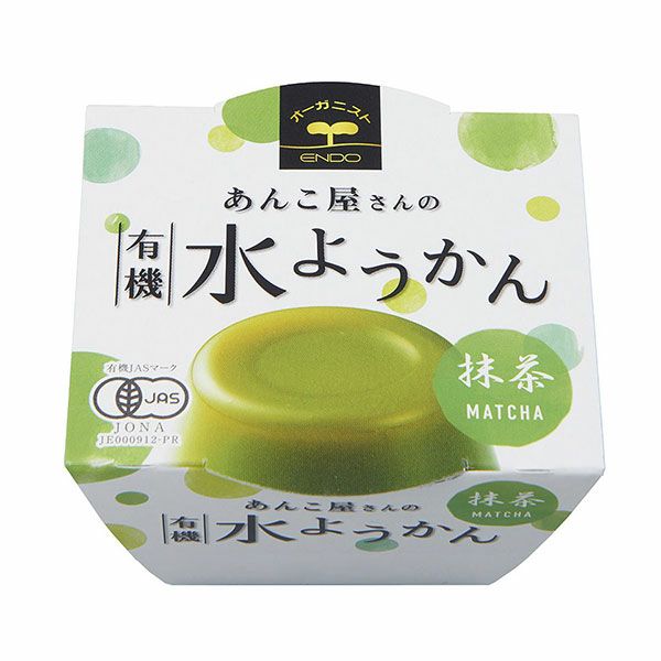 あんこ屋さんの有機水ようかん　抹茶　100g　【遠藤製餡】1