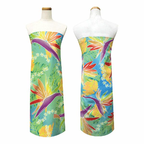 サラッとドライ　ハワイアン　バスタオル　90cm×130cm　バードオブパラダイス　ブルー　ASK-1AP-BOP-BLU 【アスカ】2