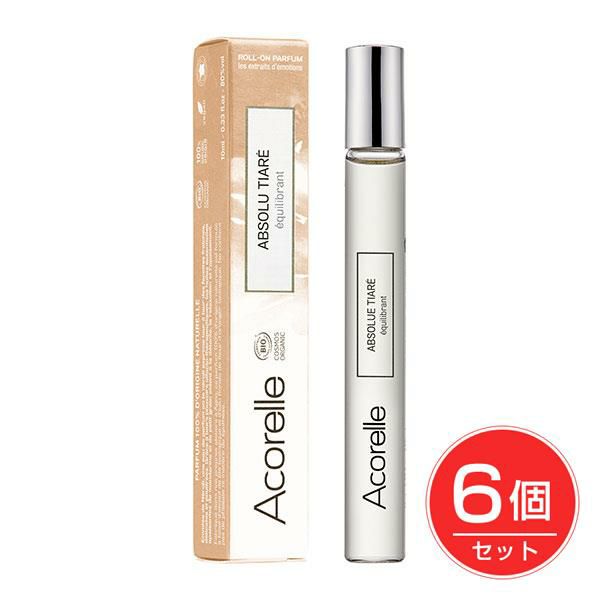 アコレル　オーガニックフレグランス　ロールオン　ティアレバニラ　10ml×6個セット　【おもちゃ箱】1