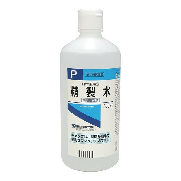 精製水P　ワンタッチキャップ式　500ml　【健栄製薬】1