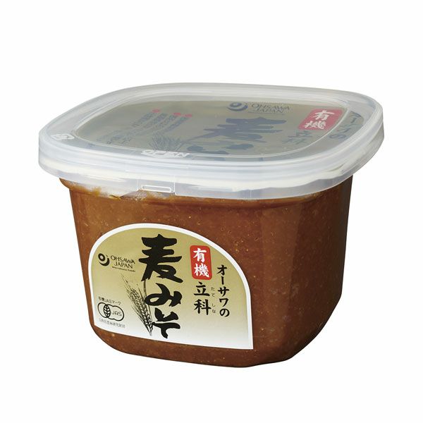 オーサワの有機立科麦みそ　カップ　750g【オーサワジャパン】1