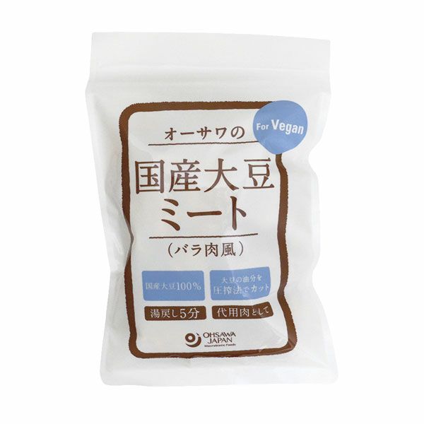 オーサワの国産大豆ミート(バラ肉風)　80g　【オーサワジャパン】1