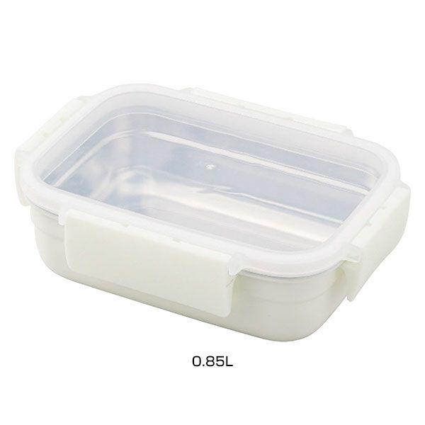 MEAL　BOX　ステンレス保存容器　0.85L　KKN-MO85WH 　【アピデ】1