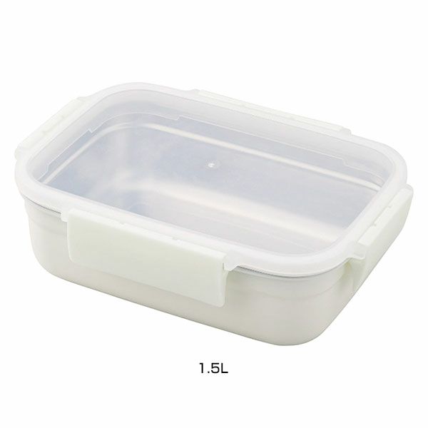 MEAL　BOX　ステンレス保存容器　1.5L　KKN-MO150WH 　【アピデ】1