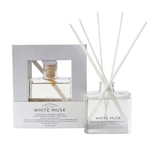 ReWhite リホワイト　ファイバー＆アルコールフリーディフューザーM　ホワイトムスク　100ml　【三和トレーディング】1