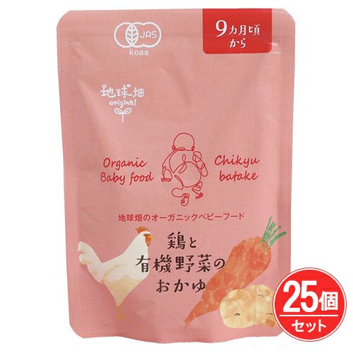 オーガニックベビーフード　鶏と有機野菜のおかゆ　9カ月頃から　100g×25袋　【かごしま有機生産組合】1