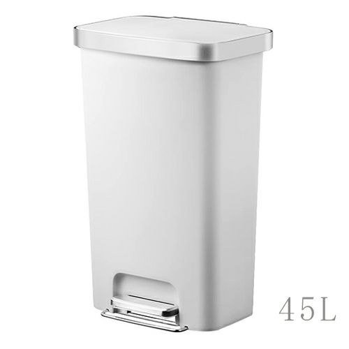 イーケーオージャパン　ハナ　プラスチックステップビン　45L　ホワイト　EK6266-45L-WH　【EKO JAPAN】1